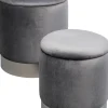 KARE Design Poef Cherry Storage Grey Silver (2/set) Fashion