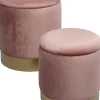 KARE Design Poef Cherry Storage Mauve Brass (2/set) Cheap