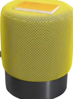 KARE Design Poef Jody Yellow Black Mesh Black 35cm Cheap