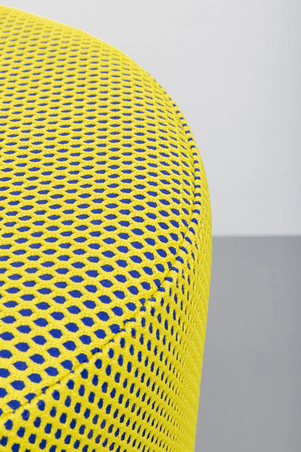KARE Design Poef Jody Yellow Black Mesh Black 35cm Cheap