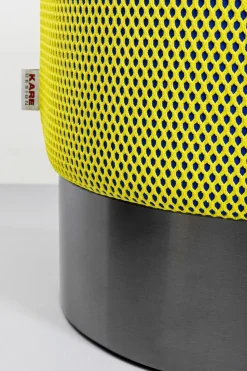 KARE Design Poef Jody Yellow Black Mesh Black 35cm Cheap
