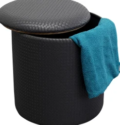 KARE Design Poef Venezia Storage Black 40cm Best