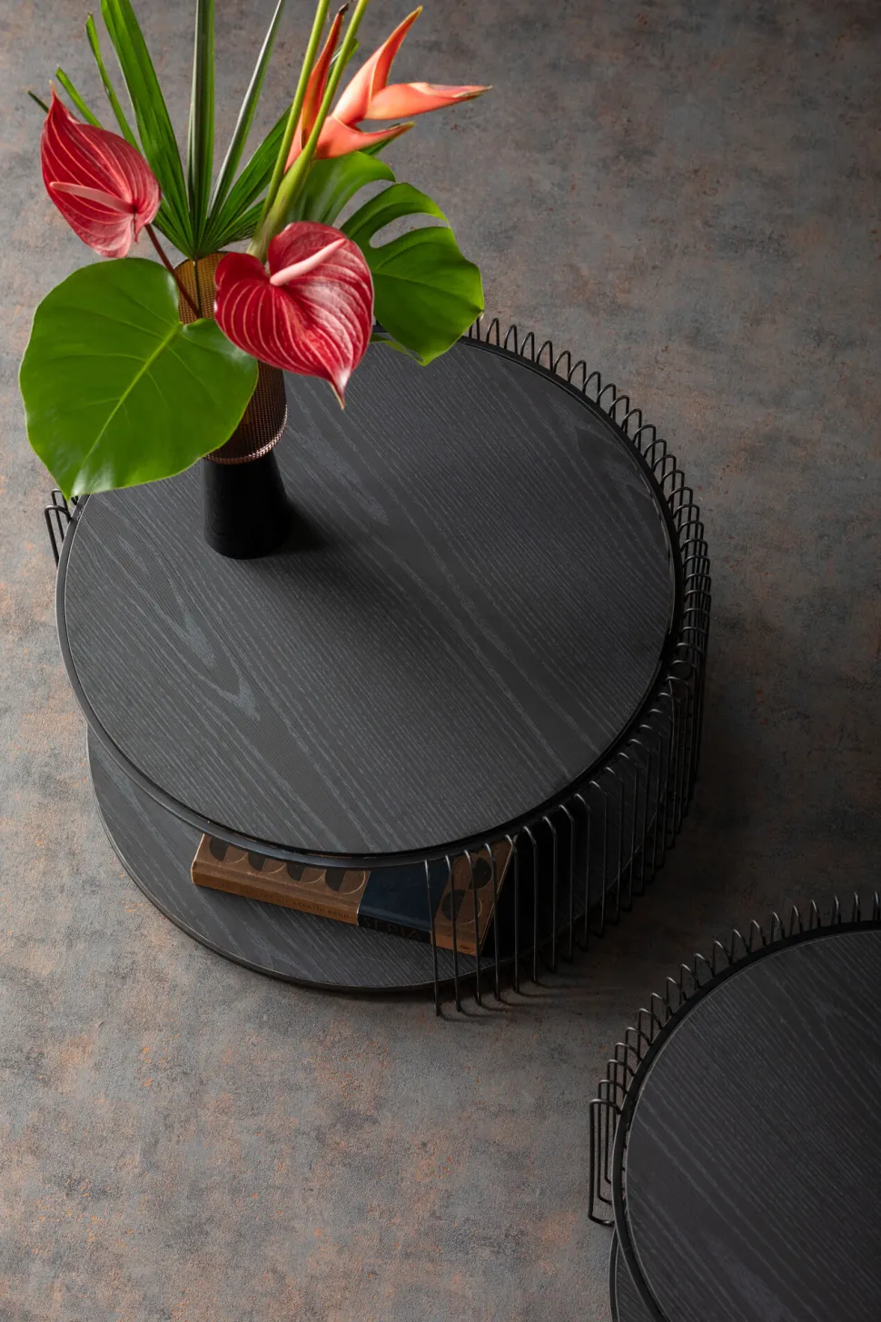KARE Design Salontafel Wire Double Black Wood (2/set) Discount
