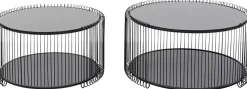 KARE Design Salontafel Wire Double Black Set Van 2 Store