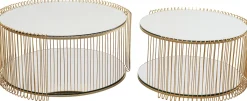 KARE Design Salontafel Wire Double Brass (2/set) Clearance