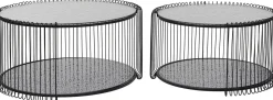 KARE Design Salontafel Wire Double Bubble Black (2/set) Online