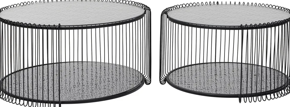 KARE Design Salontafel Wire Double Bubble Black (2/set) Online