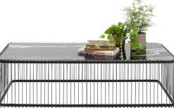 KARE Design Salontafel Wire Glass Marble Black 145x70cm Outlet