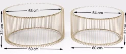 KARE Design Salontafel Wire Messing (2-delig) Cheap