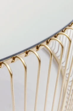 KARE Design Salontafel Wire Uno Messing Ø80cm Discount
