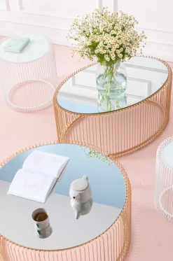 KARE Design Salontafel Wire Uno Messing Ø80cm Discount