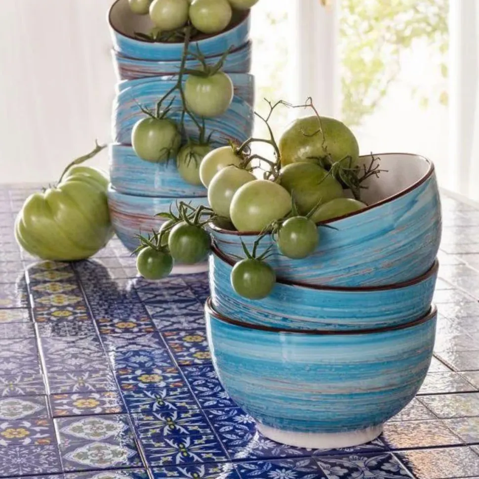 KARE Design Schaal Swirl Blauw Ø14cm Shop