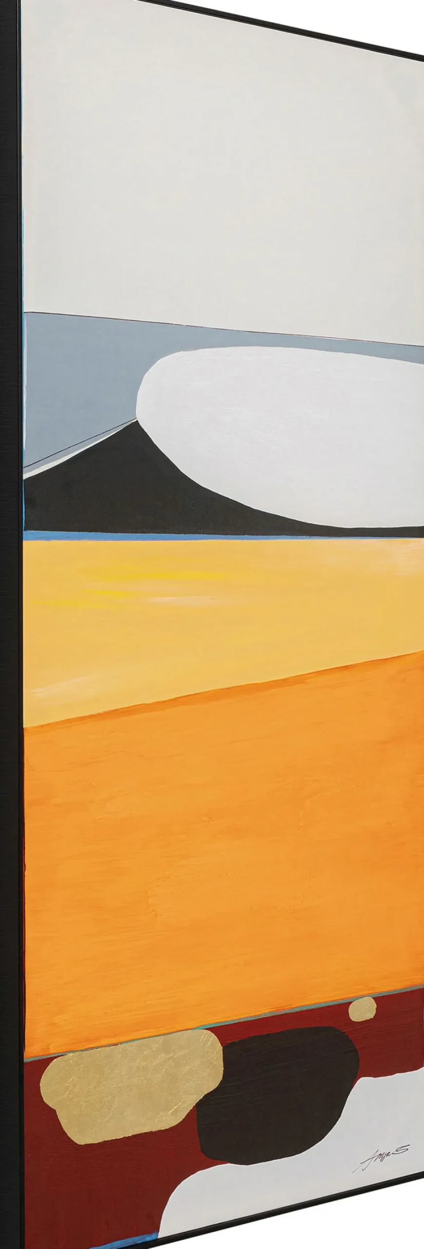 KARE Design Schilderij Abstract Shapes Orange 73x143cm Hot