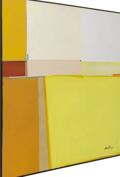 KARE Design Schilderij Abstract Shapes Yellow 113x113cm Fashion
