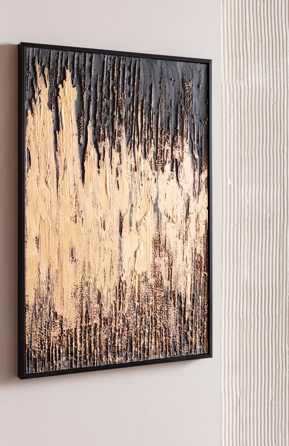 KARE Design Schilderij Abstract Zwart 80x120cm Store