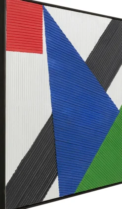 KARE Design Schilderij Art Triangles Blue 100x100cm Flash Sale