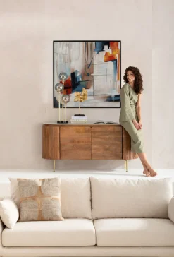 KARE Design Schilderij Met Lijst Visione Oblinquo 100x100cm Best