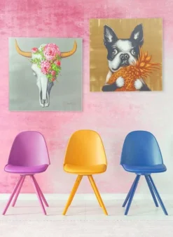 KARE Design Schilderij Touched Dog With Pineapple 80x80cm Store