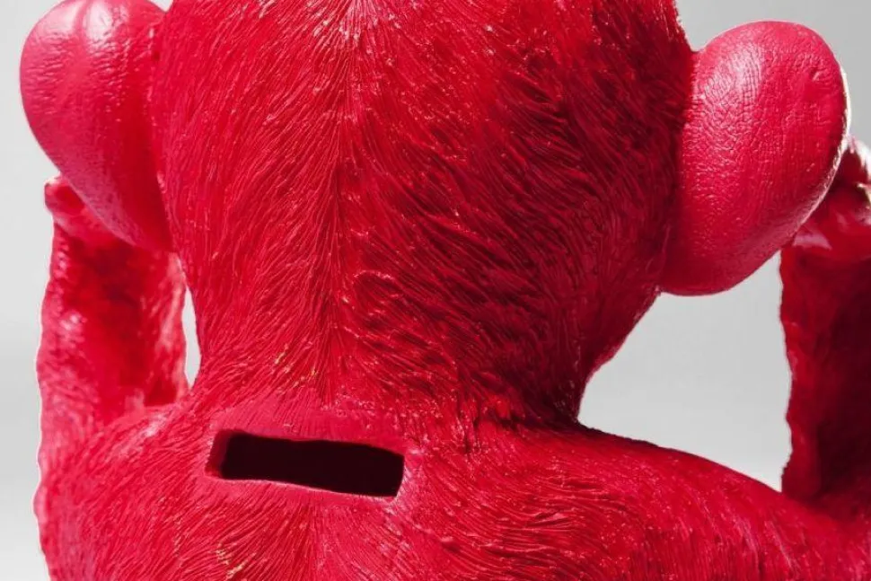 KARE Design Spaarpot Monkey Kikazaru Rood Online