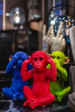 KARE Design Spaarpot Monkey Mizaru Blauw Online