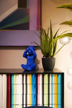 KARE Design Spaarpot Monkey Mizaru Blauw Online
