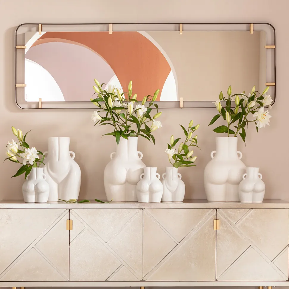 KARE Design Spiegel Betsy Frame Rechthoekig Metaal 55x165cm Hot