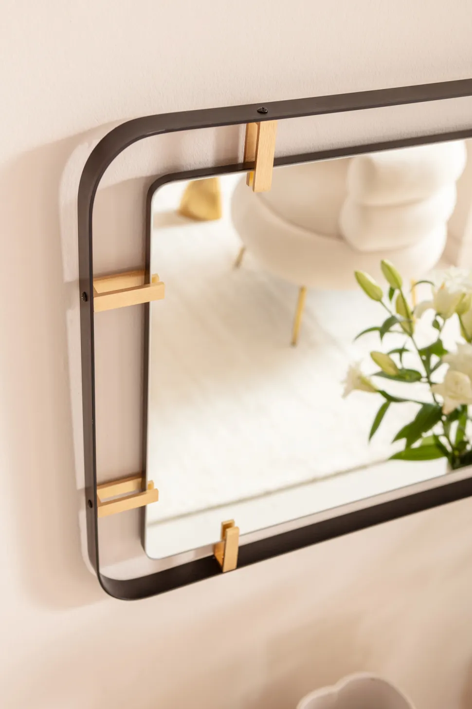 KARE Design Spiegel Betsy Frame Rechthoekig Metaal 55x165cm Hot