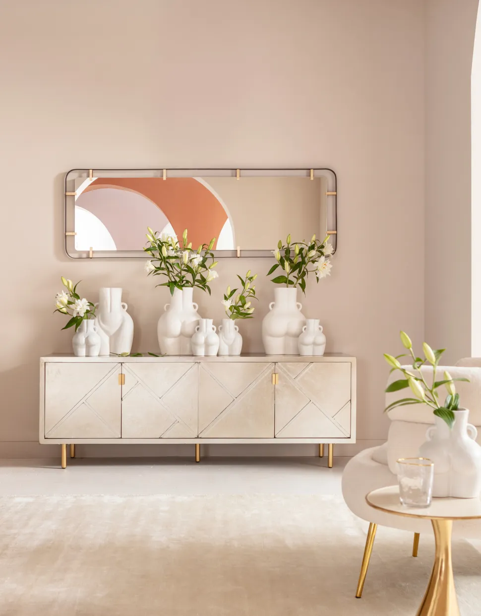 KARE Design Spiegel Betsy Frame Rechthoekig Metaal 55x165cm Hot