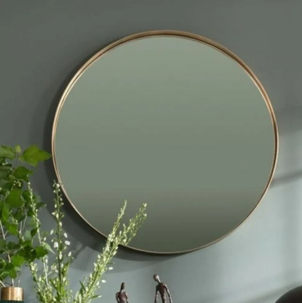 KARE Design Spiegel Curve Rond Messing Ø100cm Outlet