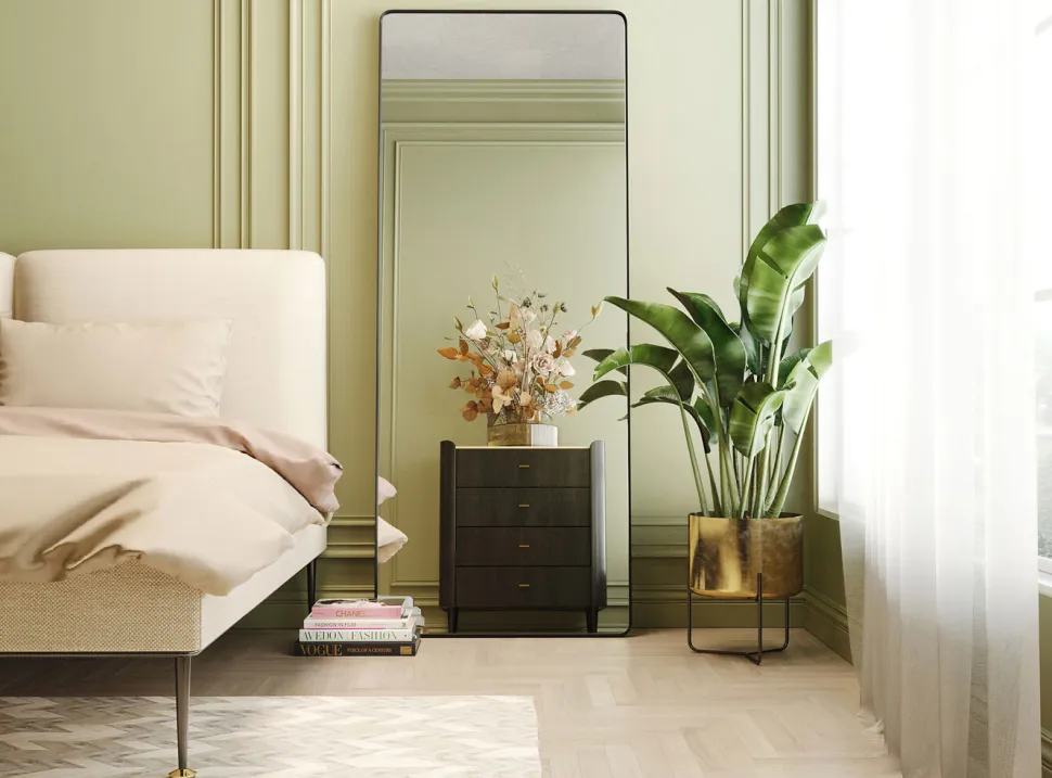 KARE Design Spiegel Ombra Soft Zwart 200x80cm Clearance