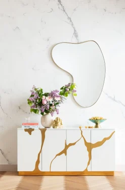 KARE Design Spiegel Shape Messing 110x120cm Clearance