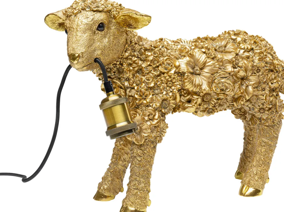 KARE Design Tafellamp Animal Flower Sheep Gold 36cm Fashion