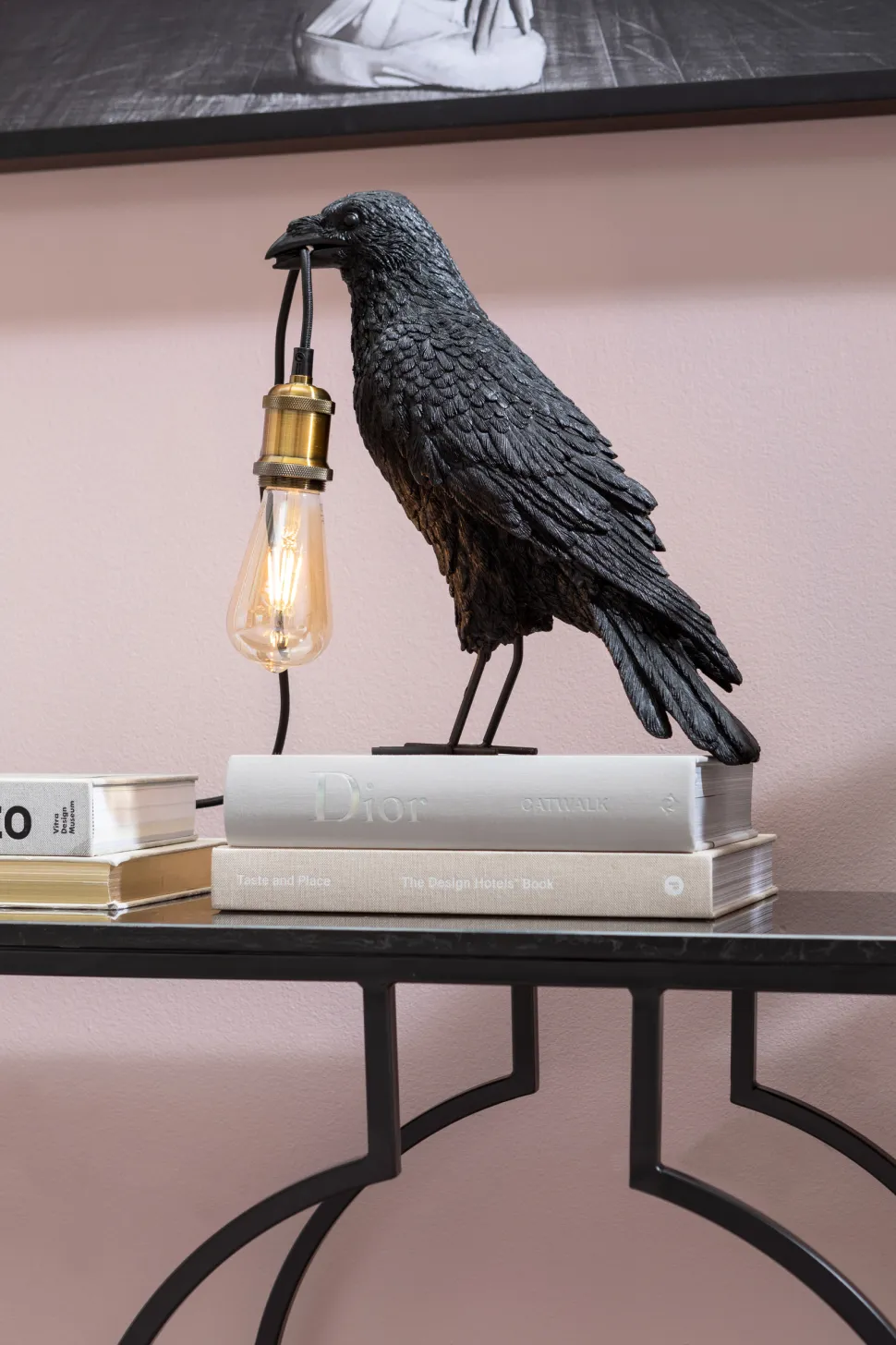 KARE Design Tafellamp Animal Kraai Mat Zwart Outlet