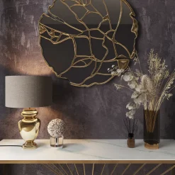 KARE Design Tafellamp Barock Goud Beige New
