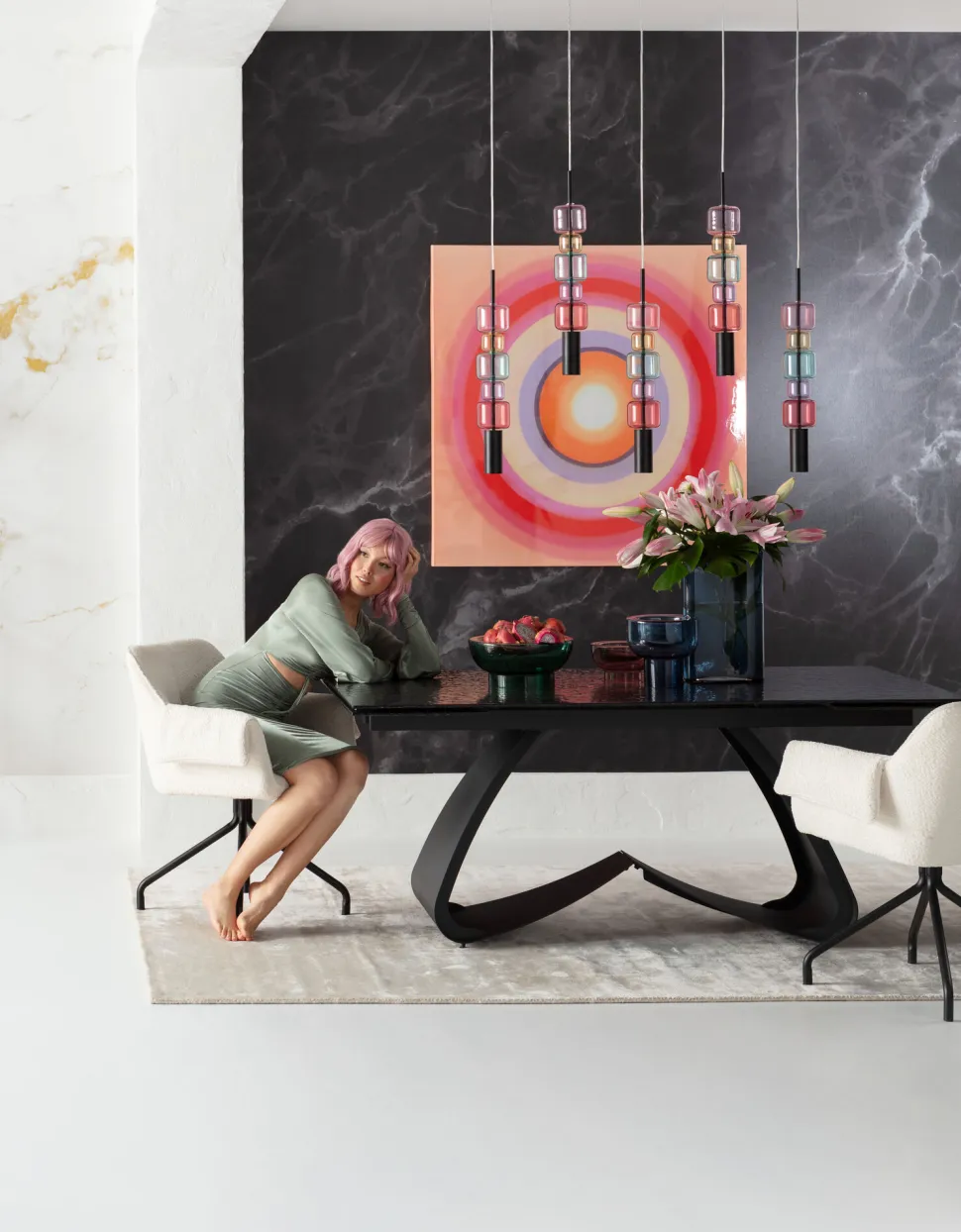 KARE Design Uitschuifbare Eettafel Bellagio Bubble 180(40+40)x98cm Discount