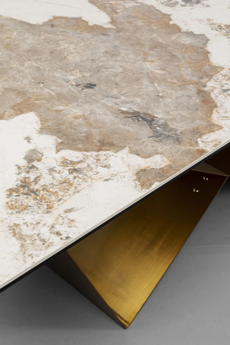 KARE Design Uitschuifbare Eettafel Connesso Brass 200(+60)x100cm Online