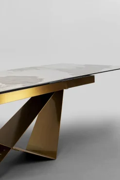 KARE Design Uitschuifbare Eettafel Connesso Brass 200(+60)x100cm Online