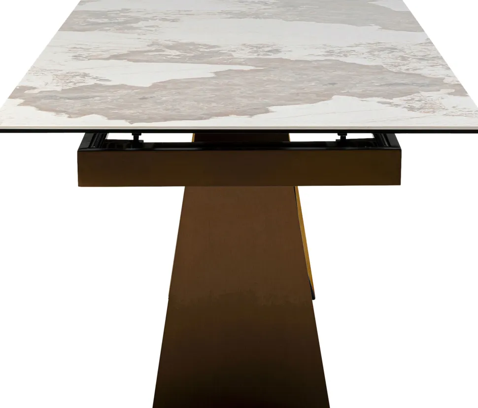 KARE Design Uitschuifbare Eettafel Connesso Brass 200(+60)x100cm Online
