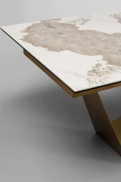KARE Design Uitschuifbare Eettafel Connesso Brass 200(+60)x100cm Online