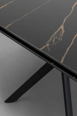 KARE Design Uitschuifbare Eettafel Xenia Black 140(30+30)x80cm Best