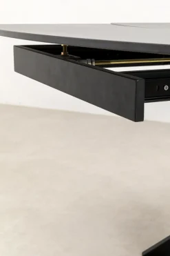 KARE Design Uitschuiftafel Twist Black 120(30+30)x90cm New