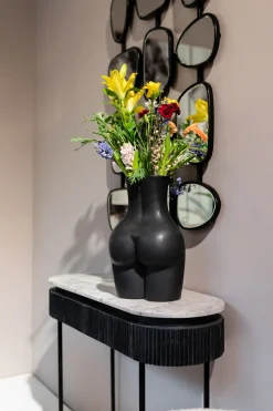 KARE Design Vaas Donna Black 40cm Outlet