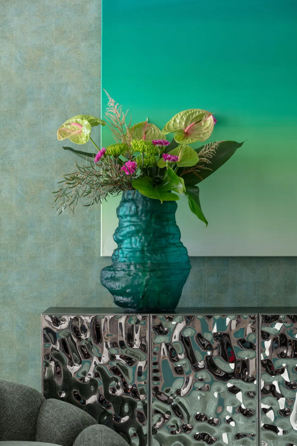 KARE Design Vaas Enrique Turquoise 47cm Cheap