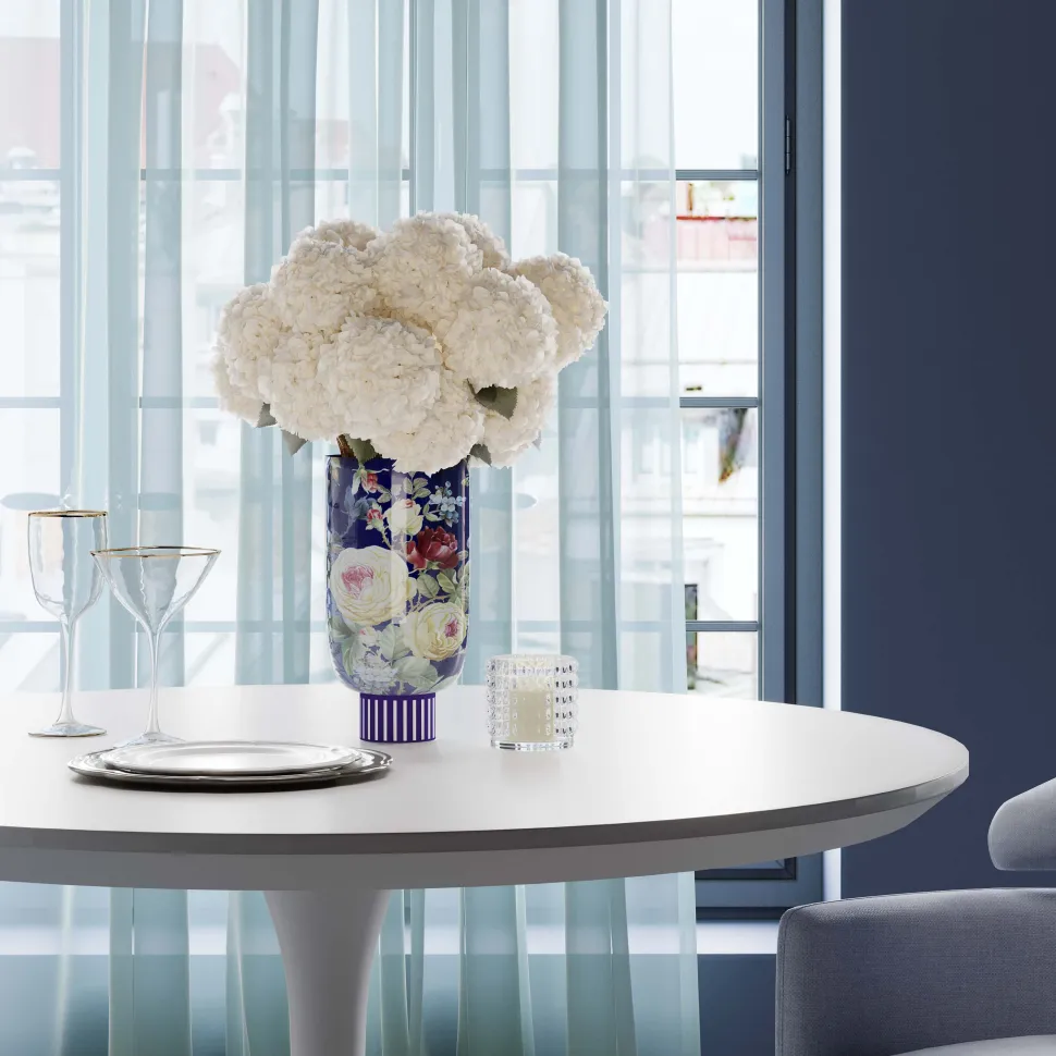 KARE Design Vaas Rose Magic Blauw 27cm Clearance