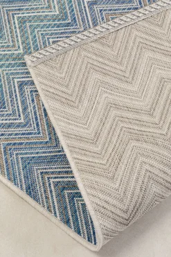 KARE Design Vloerkleed Buiten Zigzag Blue 230x330cm New