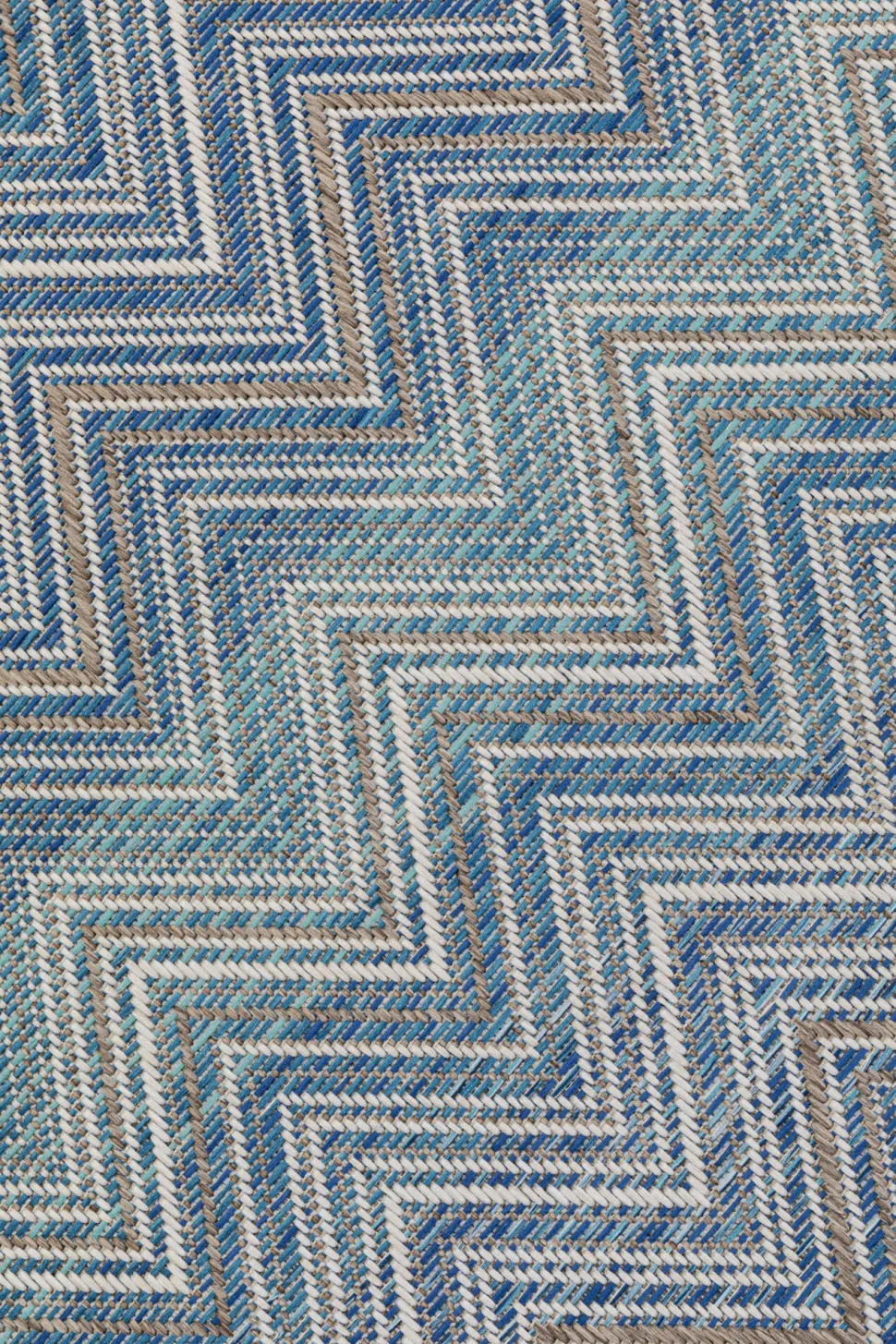 KARE Design Vloerkleed Buiten Zigzag Blue 230x330cm New