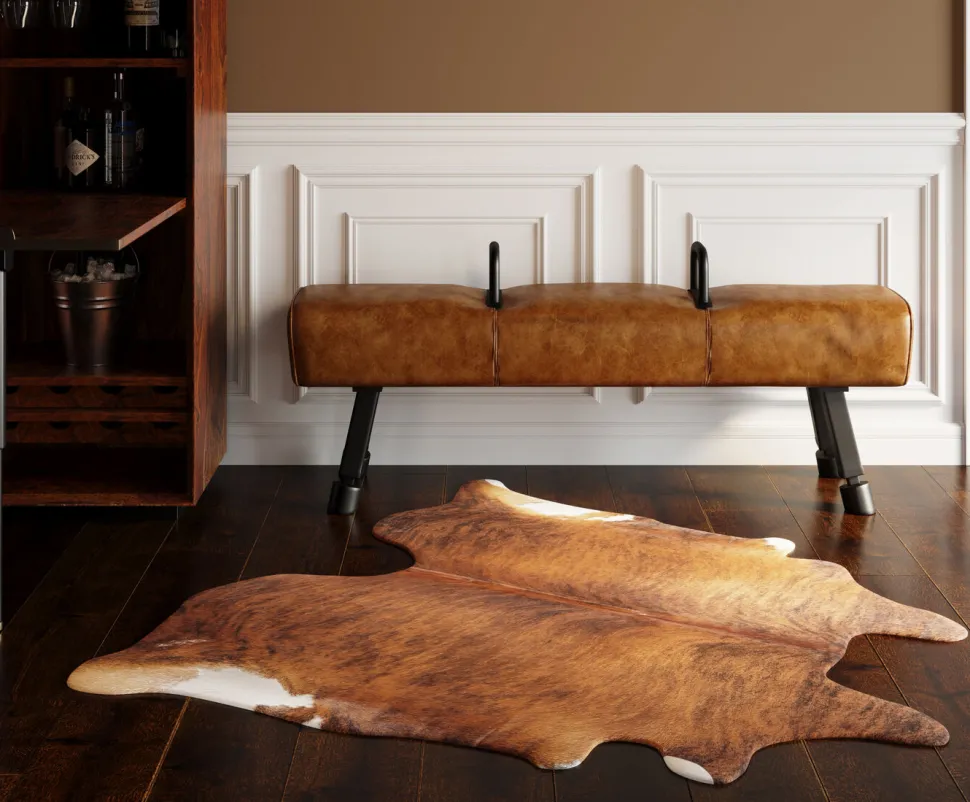 KARE Design Vloerkleed Hide Bruin-Wit 150x190cm Outlet