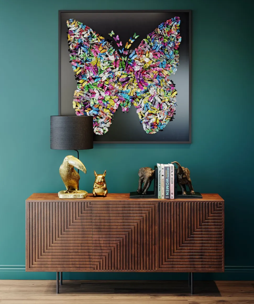 KARE Design Wanddecoratie Farfalla 120x120cm Cheap