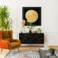 KARE Design Wanddecoratie Golden Snail 120x120cm Sale