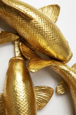 KARE Design Wanddecoratie School Of Koi Gold 102cm New